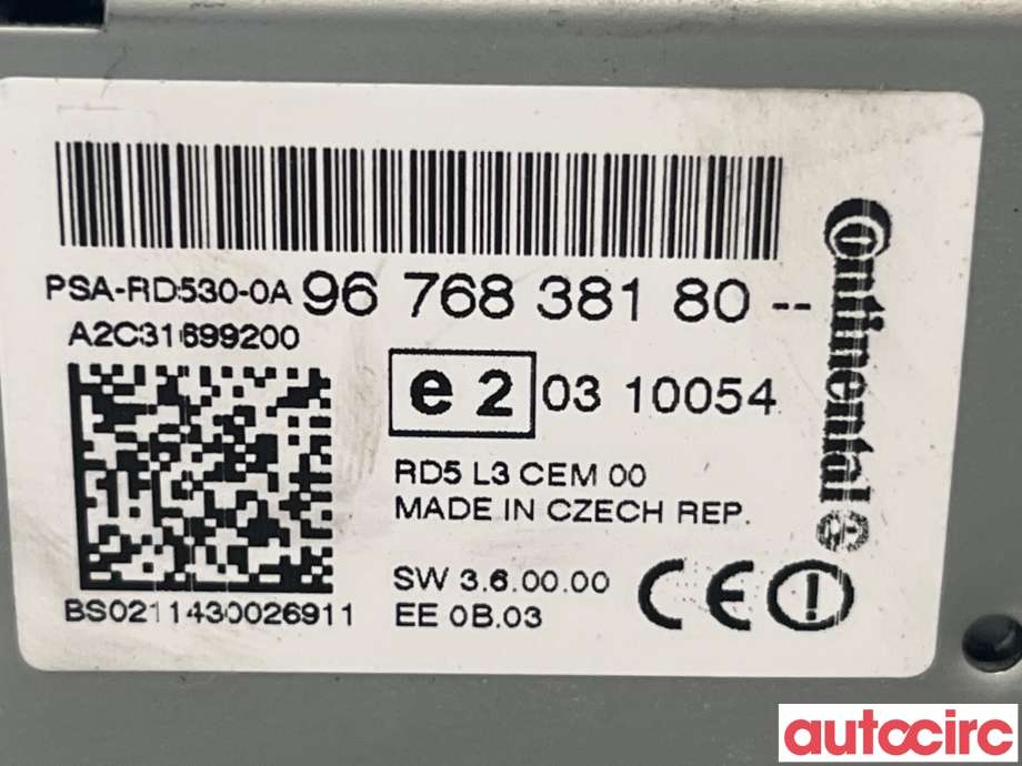 Bilstereo til Citroën C4 2011-2017 (Type II)  (CITROEN|1613842580|9676838180)