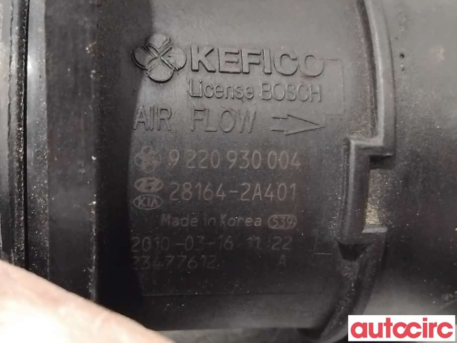 Luftmengde/luftmassemåler til Hyundai i30 2007-2012 (Type I)  (HYUNDAI|281642A401|9220930004|28164-2A401)