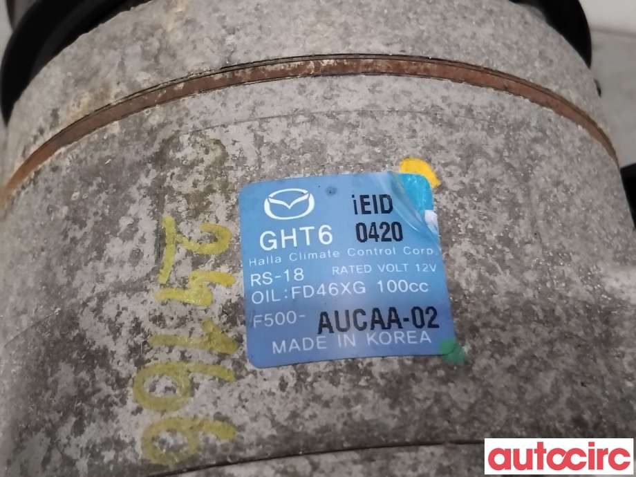 Aircondition kompressor til Mazda 6 2013-2015 (Type III, Fase 1)  (MAZDA|GHT6-61-450A|F500-AUCAA-02|GHT6)