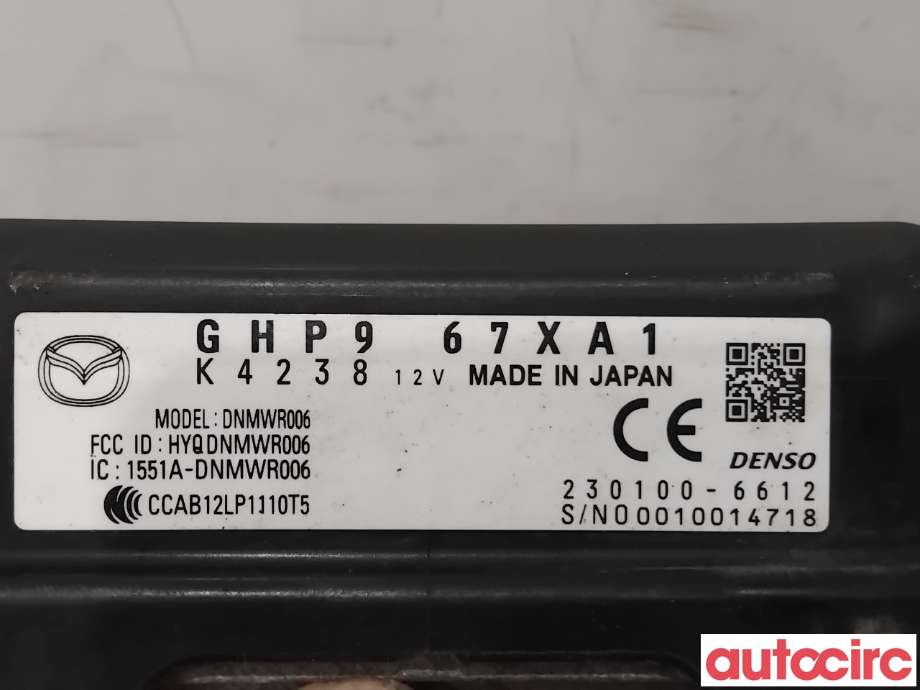 Sensor radar til Mazda 6 2013-2015 (Type III, Fase 1)  (MAZDA|GHP9-67-XA1F|230100-6612|GHP967XA1)