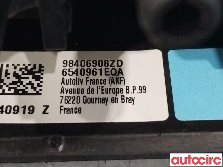 Airbag rattpute til Citroën C4, Spacetourer 2019-->>  (CITROEN|98406908ZD)