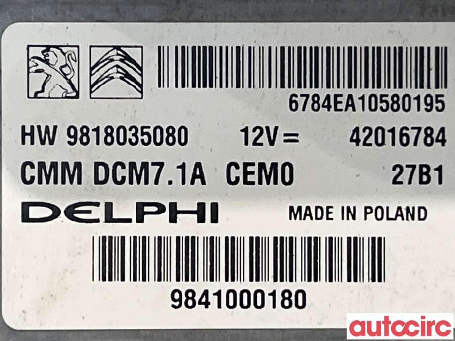 Styreenhet motor til Citroën Jumpy 2007-2016 (Type II)  (CITROEN|1659554880)
