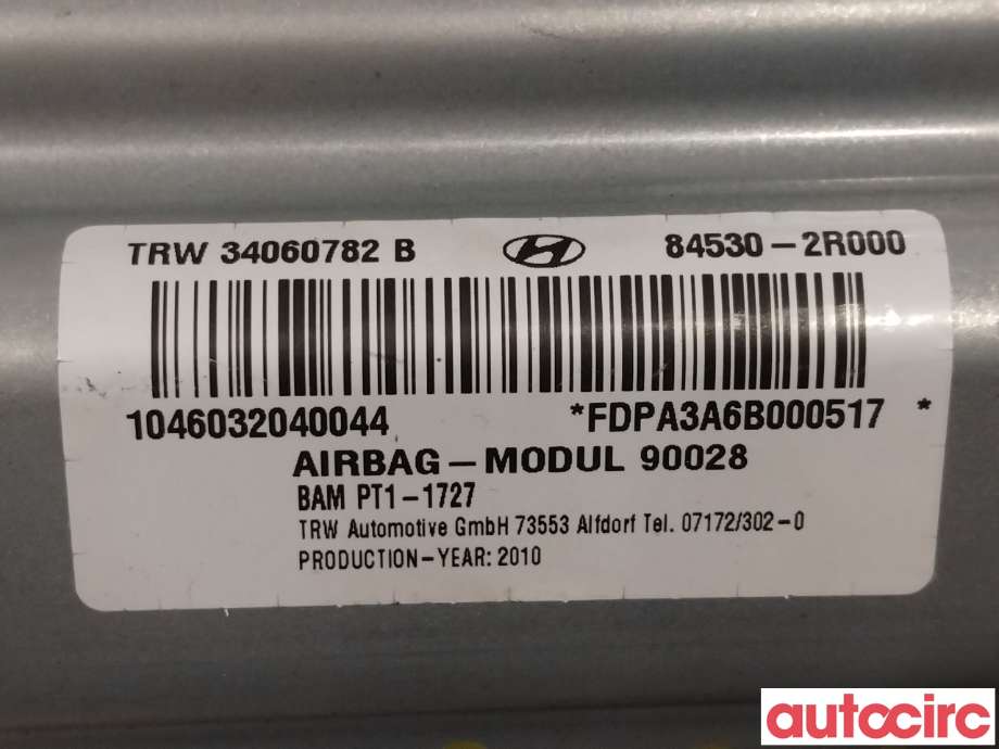 Airbag passasjer til Hyundai i30 2007-2012 (Type I) (HYUNDAI|845302R000)