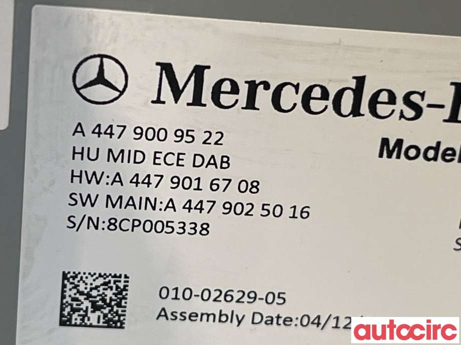 Bilstereo til Mercedes Vito 2014-->> (W447) (W447) (MERCEDES|A4479009522)