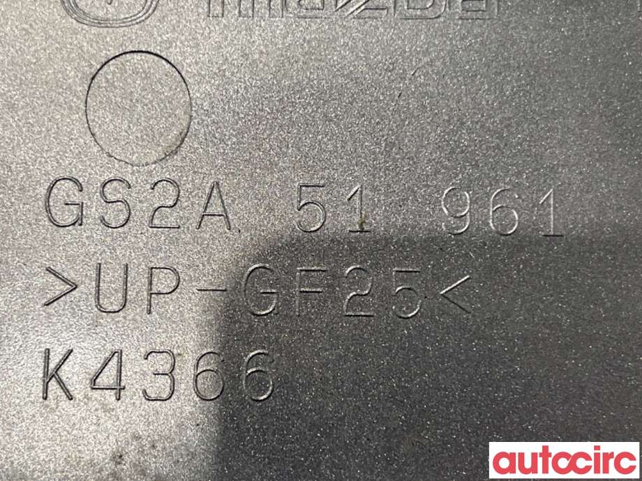 Spoiler bakluke til Mazda 6 2008-2010 (Type II, Fase 1) (MAZDA|GS2A-51-960C||GS2A51961)