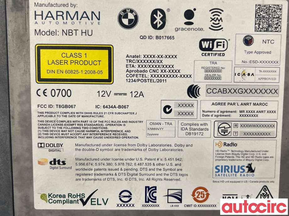 Bilstereo til BMW 5-Serie 2010-2017 (F10/F11) (F10/F11) (BMW|65126826783)