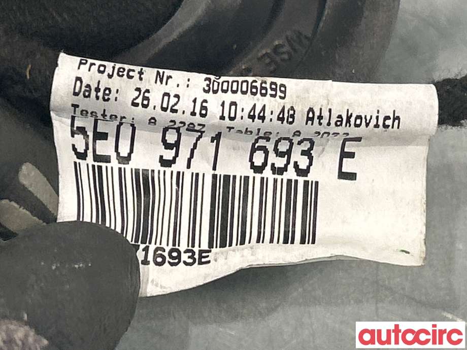 Ledningsnett til Škoda Octavia 2013-2016 (Type III, Fase 1)  (SKODA|5E0971693F|5E0971693E)