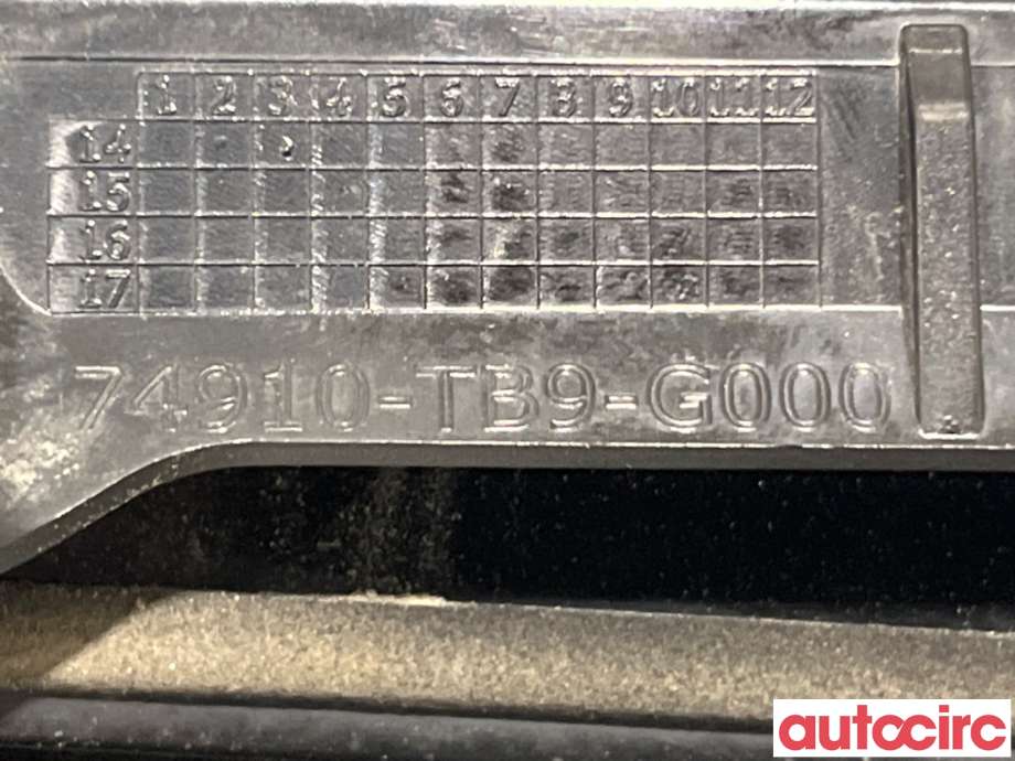 Spoiler bakluke til Honda Civic 2012-2015 (Type IX, Fase 1)  (HONDA|74920-TB9-G00||74920-TB9-G000)