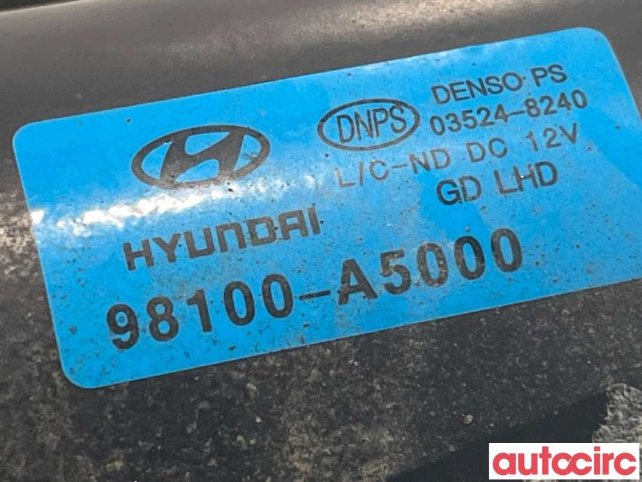 Viskermotor frontrute til Hyundai i30 2012-2017 (Type II)  (HYUNDAI|98120A5000)