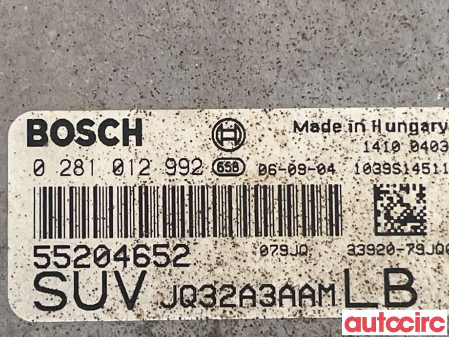 Styreenhet motor til Suzuki SX4 2006-2009 (Type I, Fase 1)  (SUZUKI|33920-79JQ2)