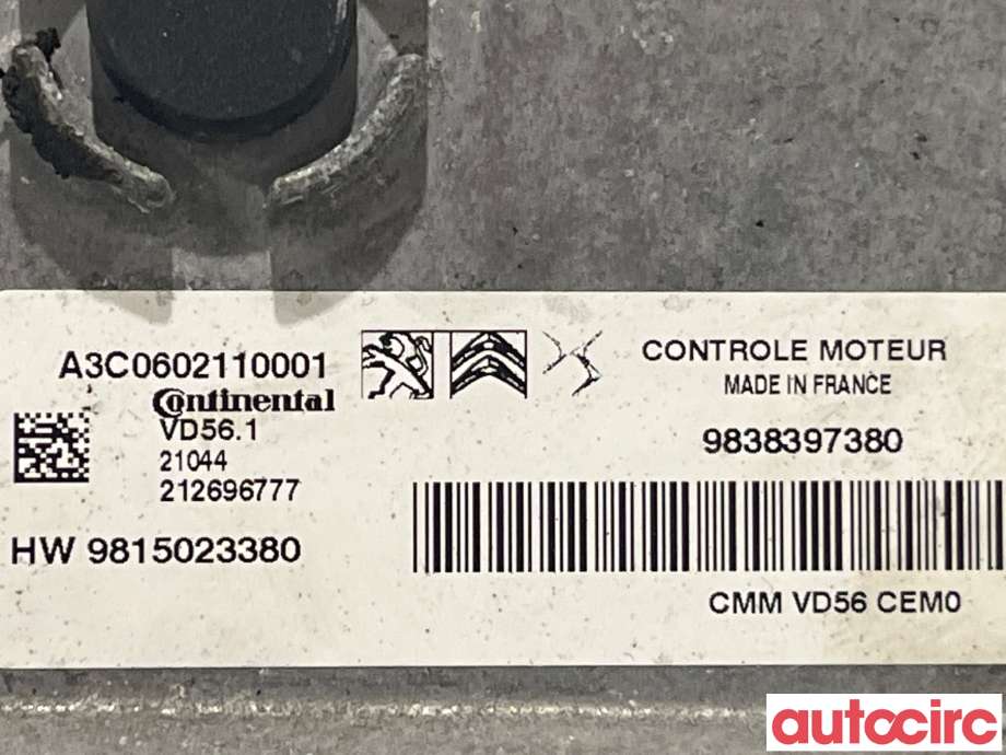 Styreenhet motor til Citroën C4, Spacetourer 2019-->>  (CITROEN|1671927580)