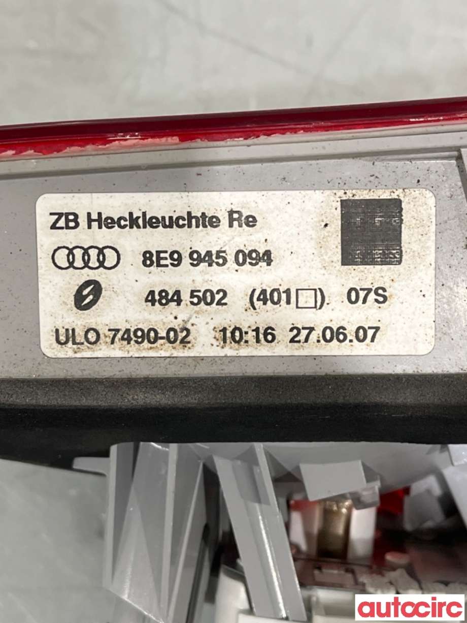Baklykt høyre indre til Audi A4 2004-2008 (Type III) (B7) (B7) (AUDI|8E9945094A|484502|8E9945094)