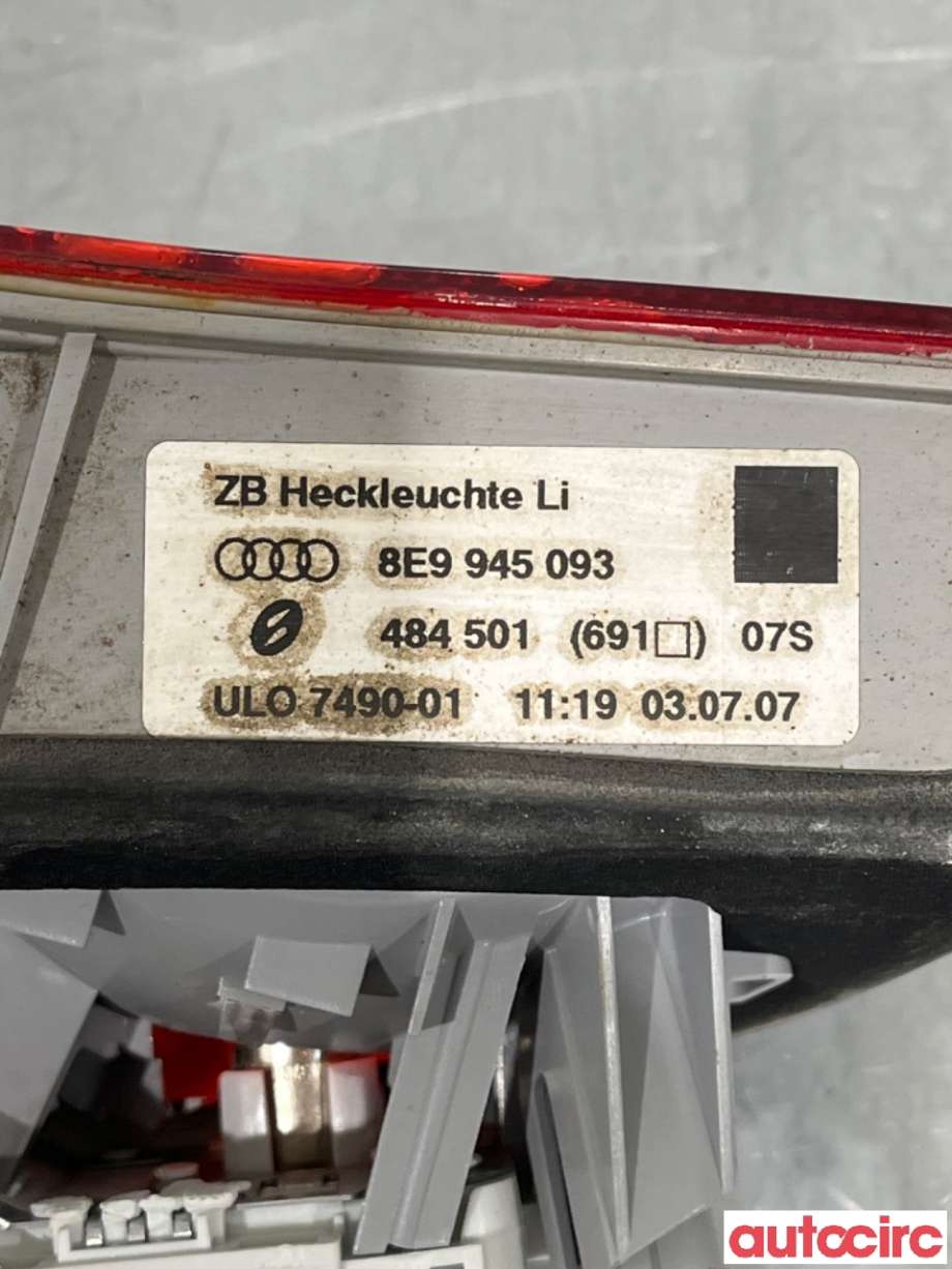 Baklykt venstre indre til Audi A4 2004-2008 (Type III) (B7) (B7) (AUDI|8E9945093A|484501|8E9945093)
