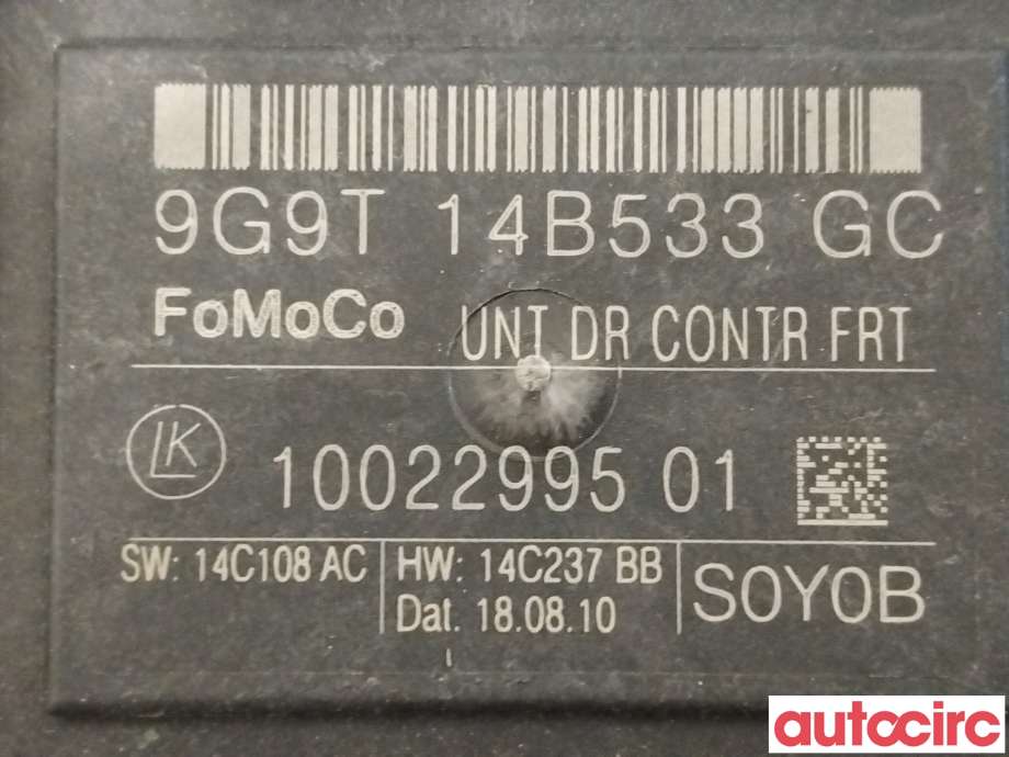 Styreenhet dør venstre foran til Volvo S80 2006-2013 (Type II, Fase 1)  (VOLVO|30798005|9G9T14B533GC)