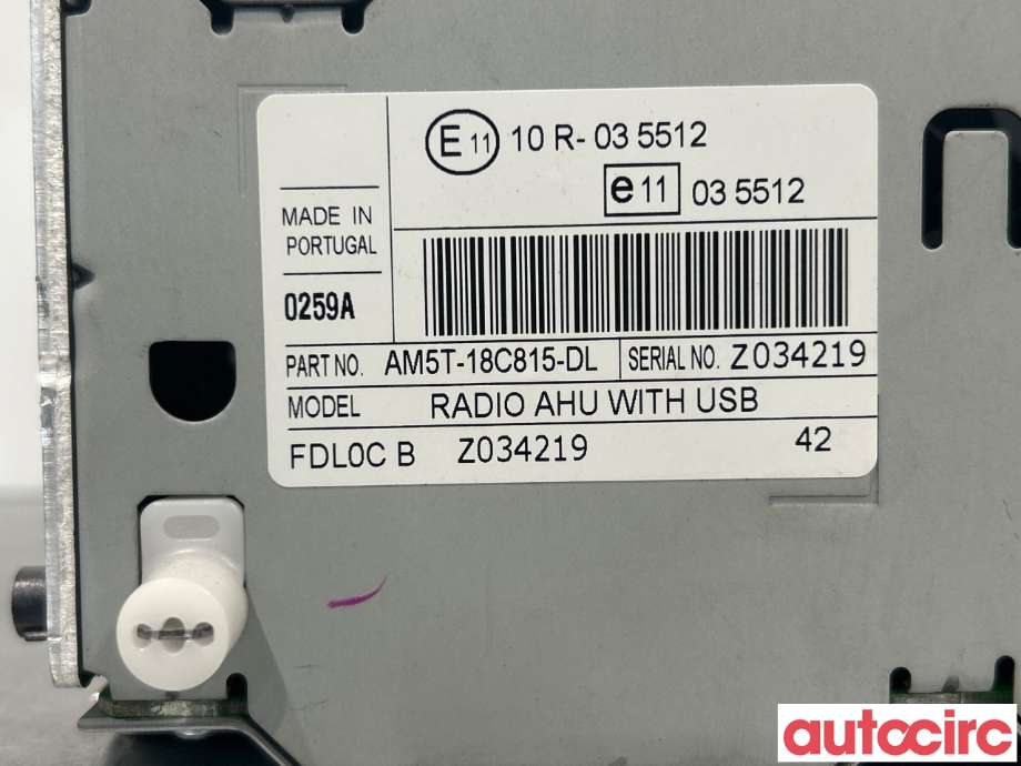 Bilstereo forsterker til Ford Fiesta 2013-2017 (Type VI, Fase 2)  (FORD|AM5T-18C815-DT|2025284|AM5T-18C815-DL)