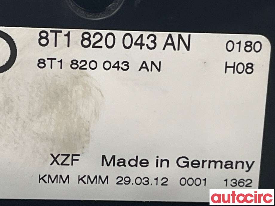 Varmeapparat betjening til Audi Q5 2012-2017 (Type I, Fase 2)  (AUDI|8T1820043AH|A2C53346675|8T1820043AN)