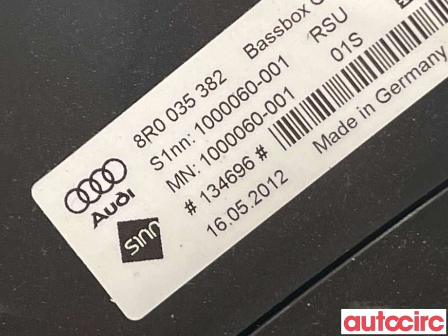 Bilstereo diverse til Audi Q5 2012-2017 (Type I, Fase 2)  (AUDI|8R0035382)