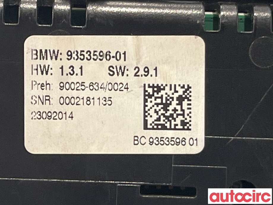 Varmeapparat betjening til BMW 5-Serie 2010-2017 (F10/F11) (F10/F11) (BMW|61319328426|)