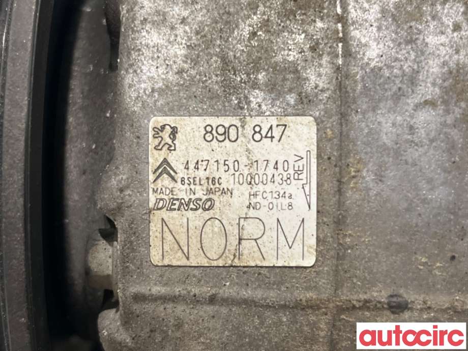 Aircondition kompressor til Peugeot 3008 2009-2016 (Type I)  (PEUGEOT|1606467480|447150-1740|890847)