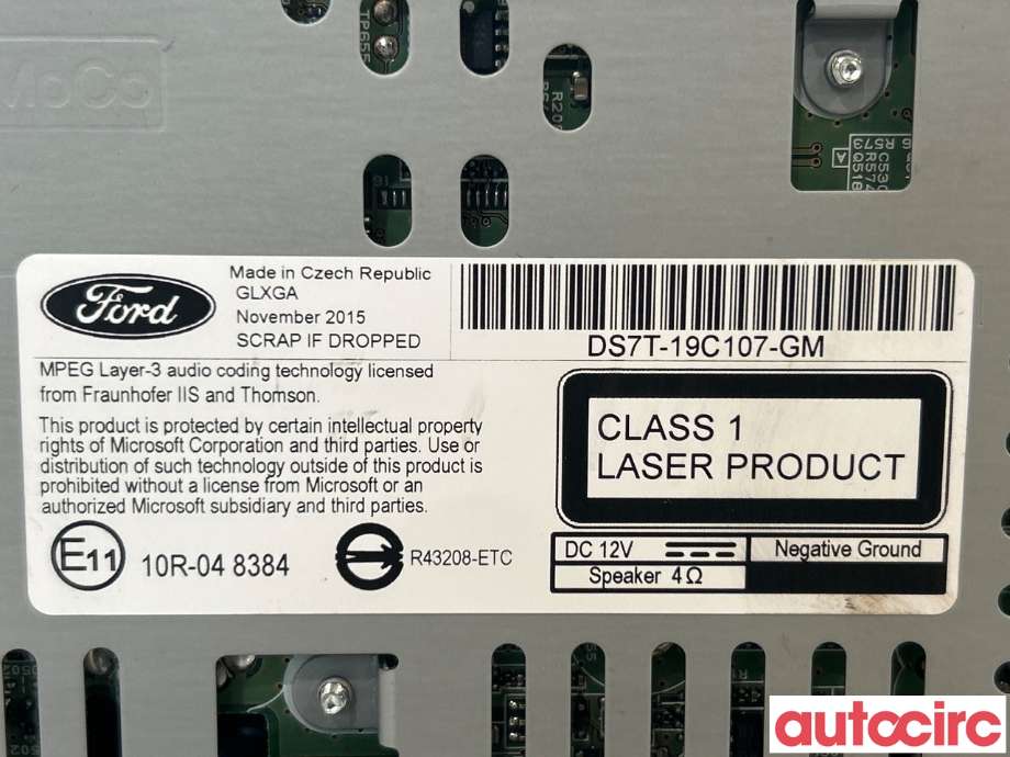 Bilstereo til Ford Mondeo 2014-2019 (Type V, Fase 1)  (FORD|HS7T-19C107-NF|2360214|DS7T-19C107-GM)