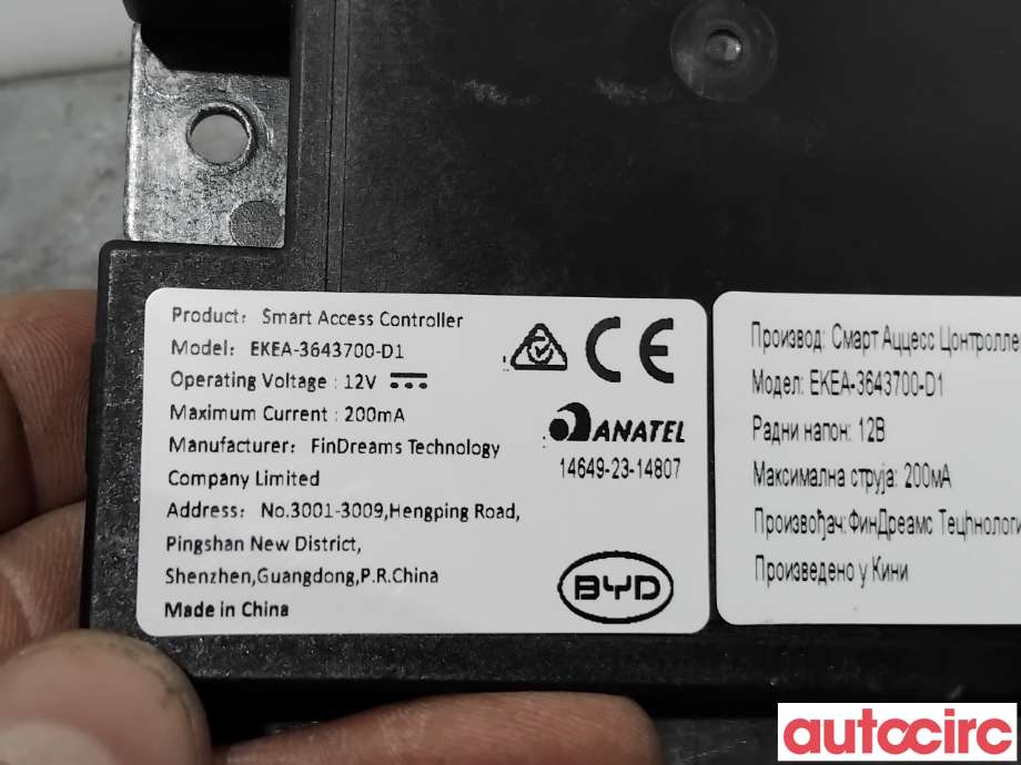 Styreenhet diverse til BYD Seal 2022-->>  (BYD|EKEA-3643700||EKEA-3643700-D1)
