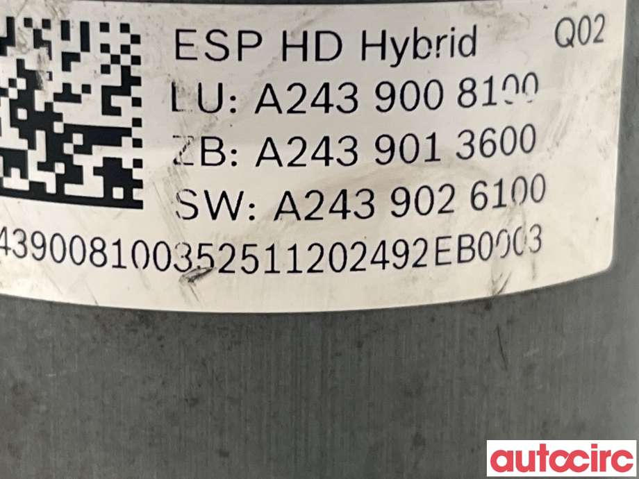 ABS sentral til Mercedes B-Klasse 2019-->> (W247) (W247) (MERCEDES|A2439008800|A2439008100)