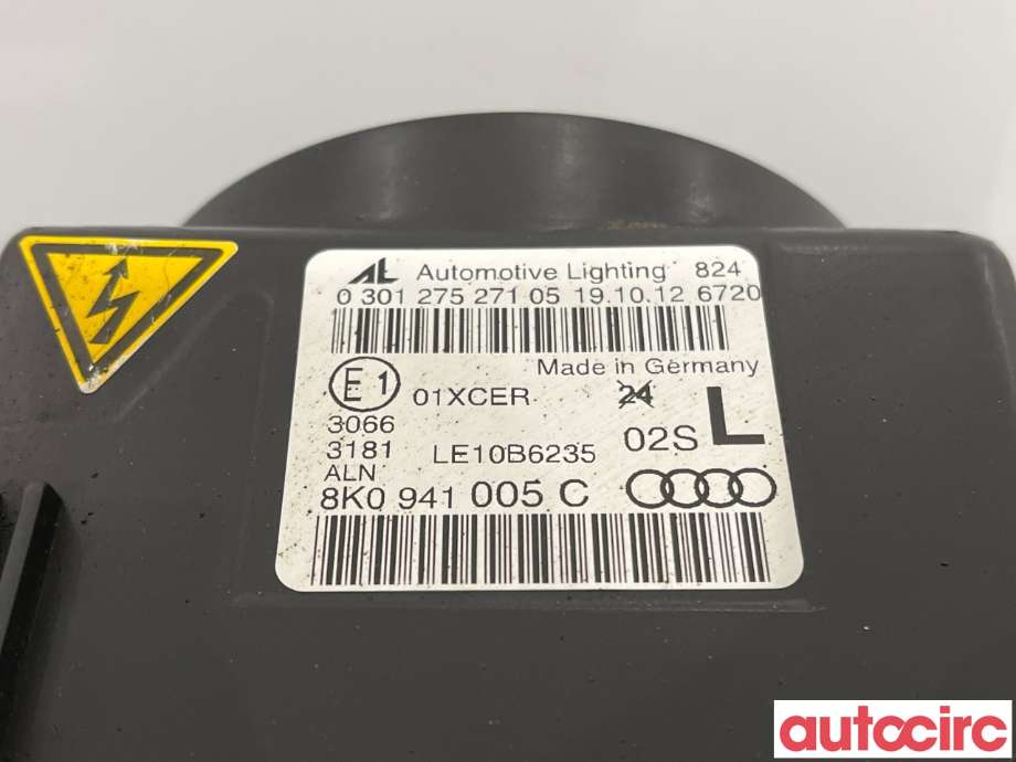 Frontlykt venstre halogen til Audi A4 2007-2014 (Type IV) (B8) (B8) (AUDI|8K0941043F||8K0941005C)