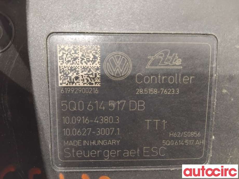 ABS sentral til VW e-Golf 2017-2020 (Fase 2)  (VOLKSWAGEN|5Q0614517DB|100916-43803)
