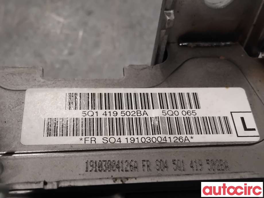 Rattaksel til VW e-Golf 2017-2020 (Fase 2) (VOLKSWAGEN|5Q1419502BS|5Q1419502BA|5WB419502F)