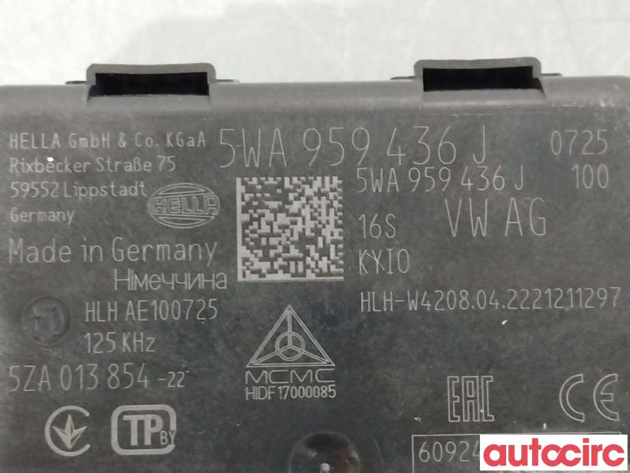 Styreenhet nøkkelfri/keyless til VW ID.4 2020-->>  (VOLKSWAGEN|5WA959436J)
