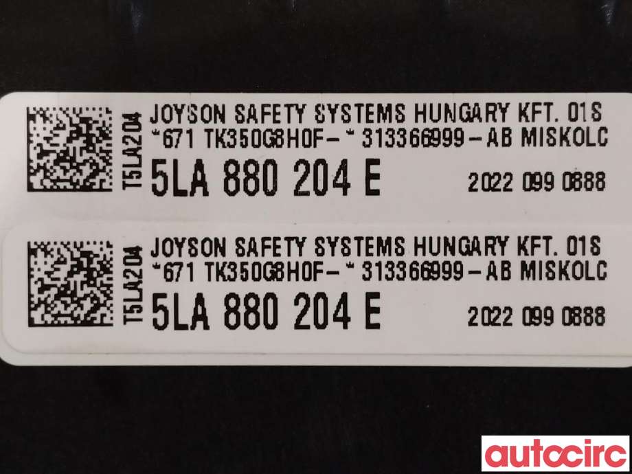 Airbag passasjer til VW ID.4 2020-->>  (VOLKSWAGEN|5LA880204F|5LA880204E)