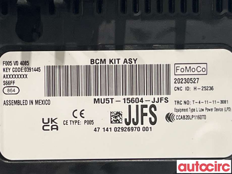 Styreenhet nøkkelfri/keyless til Ford Mustang Mach-e 2020-->> (FORD (US)|2746960|MU5T-15604-JJFS)