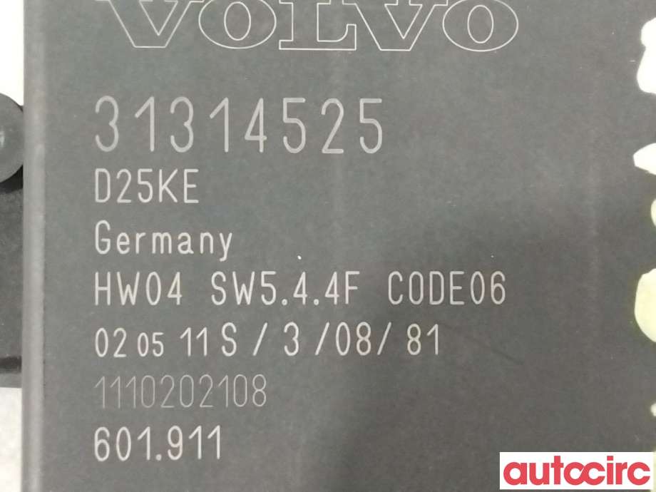 Styreenhet parkering til Volvo XC60 2008-2013 (Type I, Fase 1)  (VOLVO|31341090|31314525)