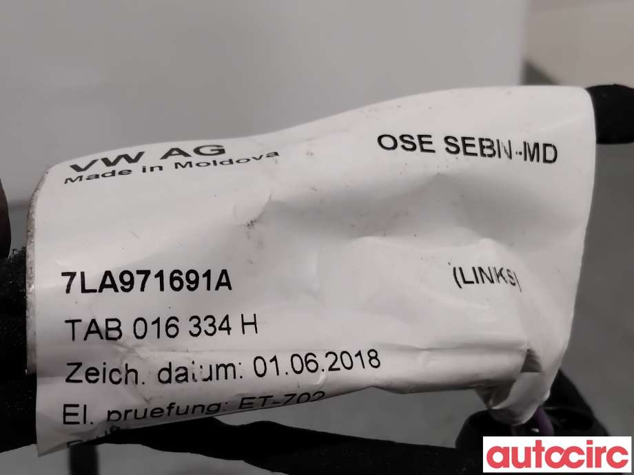 Ledningsnett til VW Transporter / Caravelle 2019-->> (T6.1) (T6.1) (VOLKSWAGEN|7LA971691||7LA971691A)