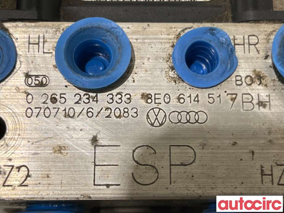 ABS sentral til Audi A4 2004-2008 (Type III) (B7) (B7) (AUDI|8E0614517BJ|0265234333|8E0614517BH)