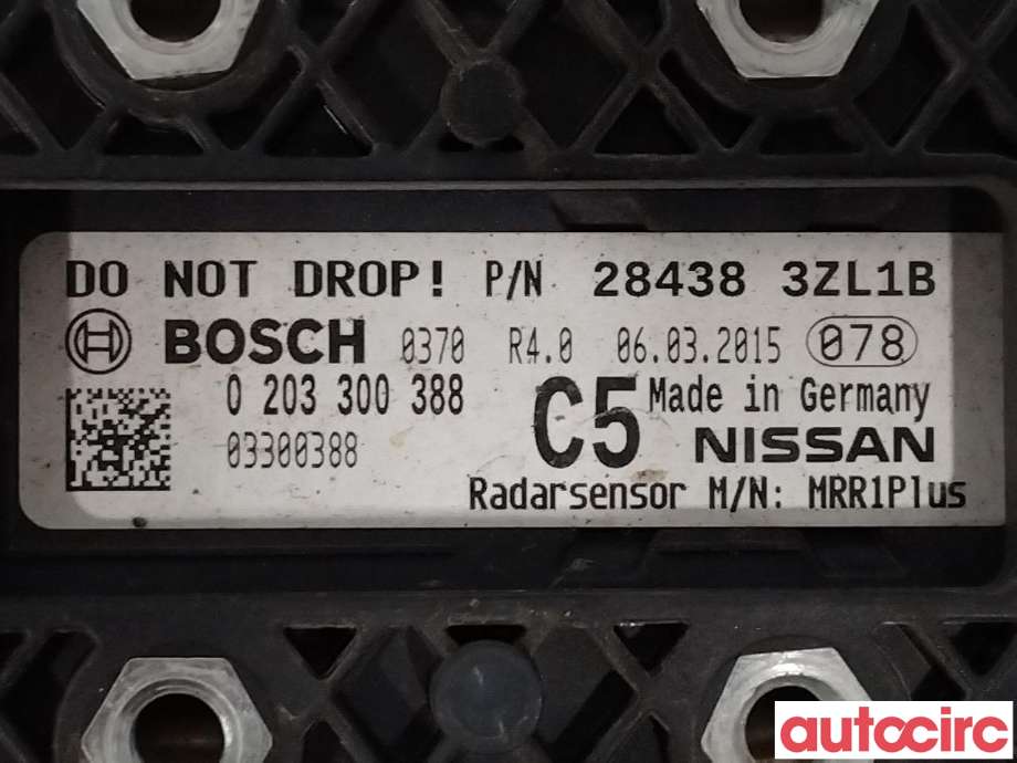 Sensor radar til Nissan Pulsar 2014-->> (NISSAN|284383ZL1C|284383ZL1B)