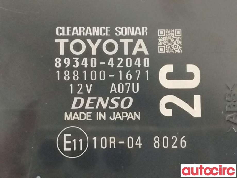 Styreenhet parkering til Toyota RAV4 2016-2019 (Type IV, Fase 2)  (TOYOTA|8934042040)