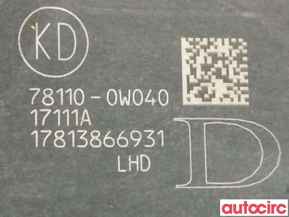 Pedal gass til Toyota RAV4 2016-2019 (Type IV, Fase 2)  (TOYOTA|781100W040)