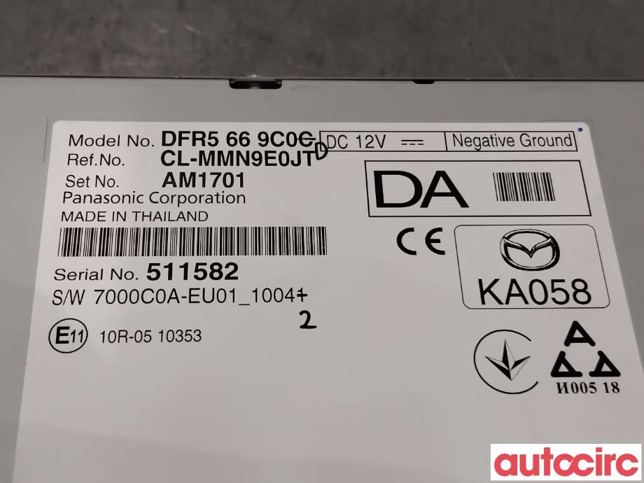 Bilstereo navigasjon til Mazda CX-30 2020-->>  (MAZDA|DFR5-66-9C0M|CL-MMN9E0JT|DFR5669C0C)