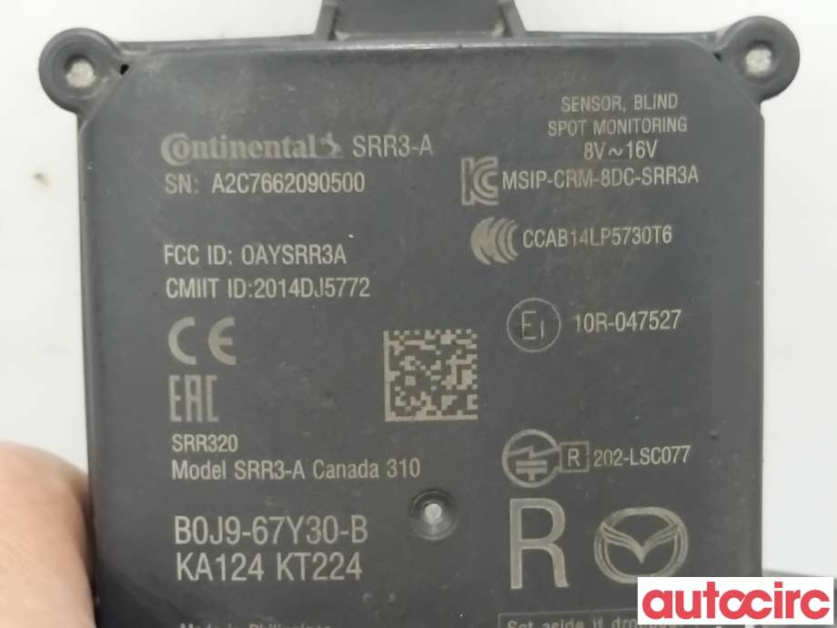 Sensor radar til Mazda CX-30 2020-->>  (MAZDA|B0J9-67-Y30D|A2C7662090500|B0J9-67Y30-B)