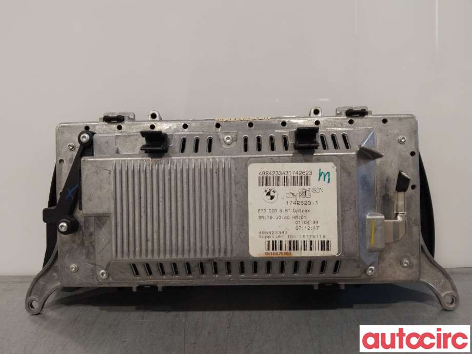 Multimedia display (MCU - Media Controller Unit) til BMW X5 2007-2013 (E70) (E70) (BMW|65509194063|9166782)
