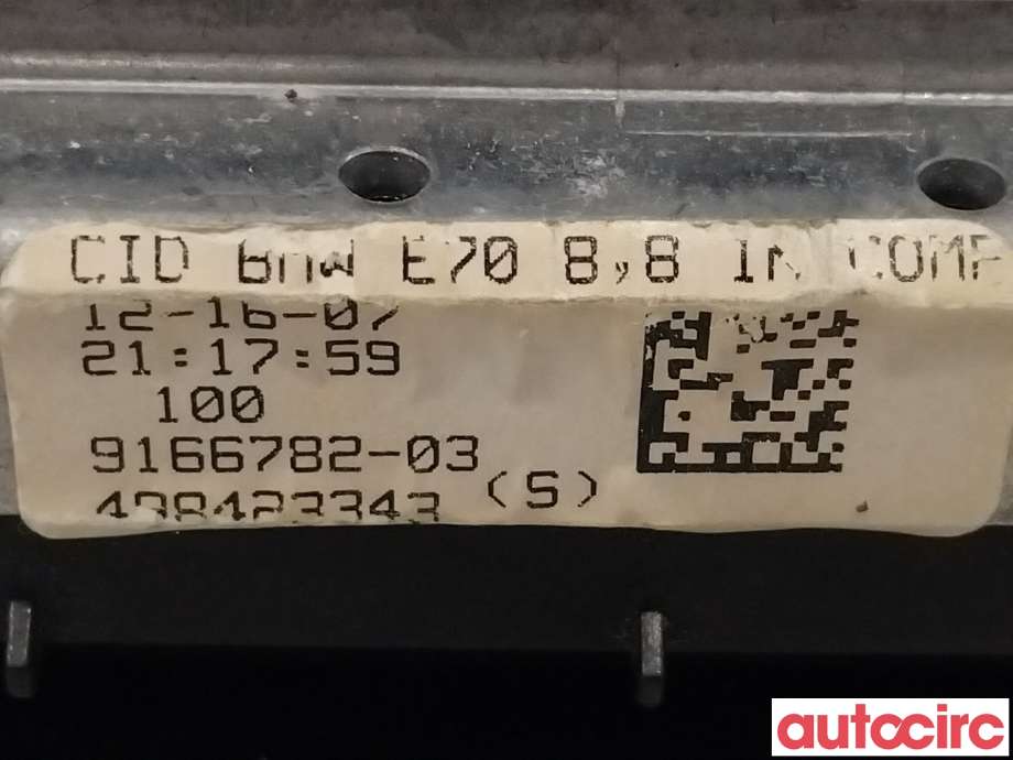 Multimedia display (MCU - Media Controller Unit) til BMW X5 2007-2013 (E70) (E70) (BMW|65509194063|9166782)