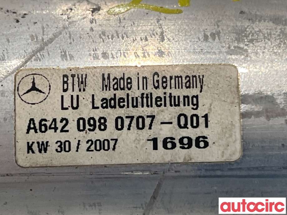 Turbo rør til Mercedes ML 2005-2011 (W164) (W164) (MERCEDES|A6420980707)