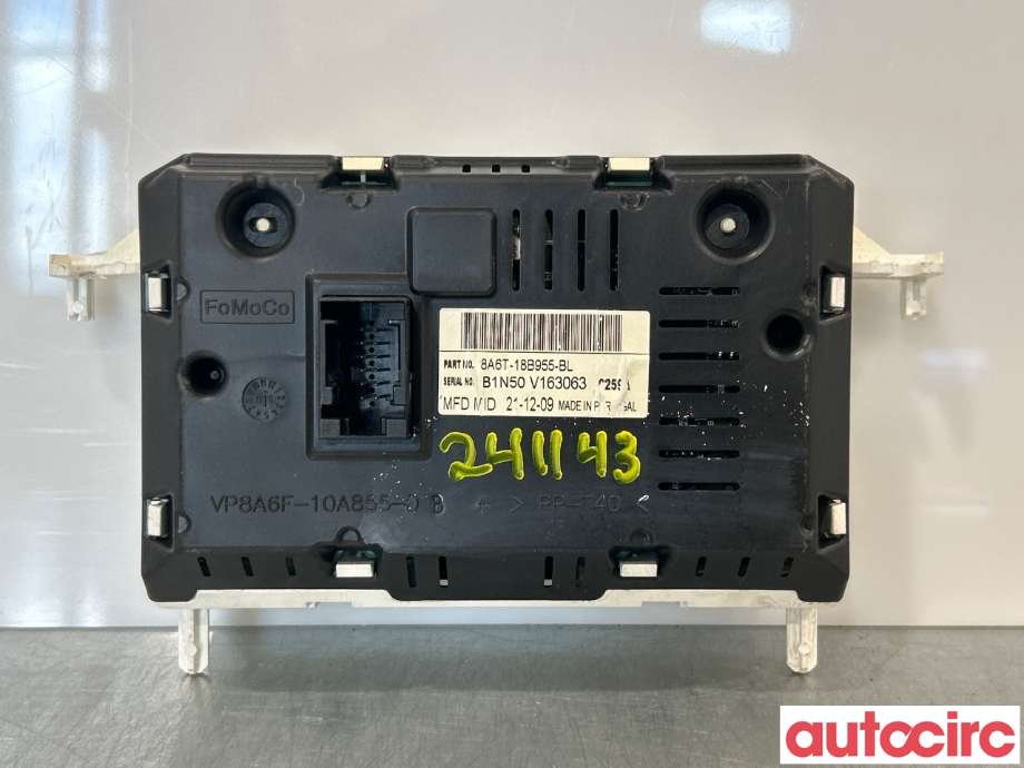 Multimedia display (MCU - Media Controller Unit) til Ford Fiesta 2008-2012 (Type VI, Fase 1)  (FORD|8A6T-18B955-UB|1940795|8A6T-18B955-BL)