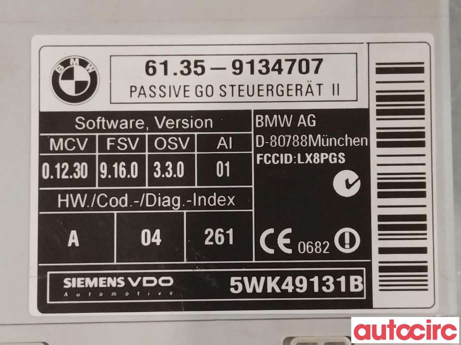 Styreenhet diverse til BMW X5 2007-2013 (E70) (E70) (BMW|61359134707)
