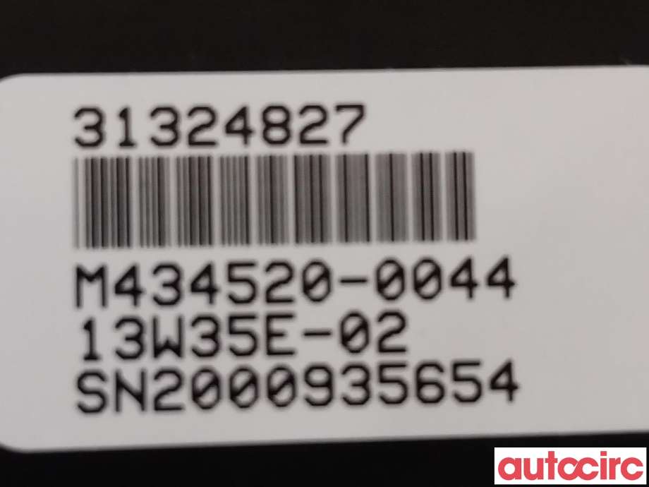 Varmeapparat betjening til Volvo XC60 2014-2017 (Type I, Fase 2)  (VOLVO|31398065|31324827)