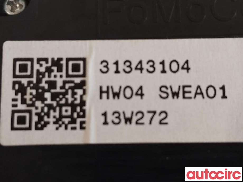 Bryter ruteheis til Volvo XC60 2014-2017 (Type I, Fase 2)  (VOLVO|31453264|31343104)