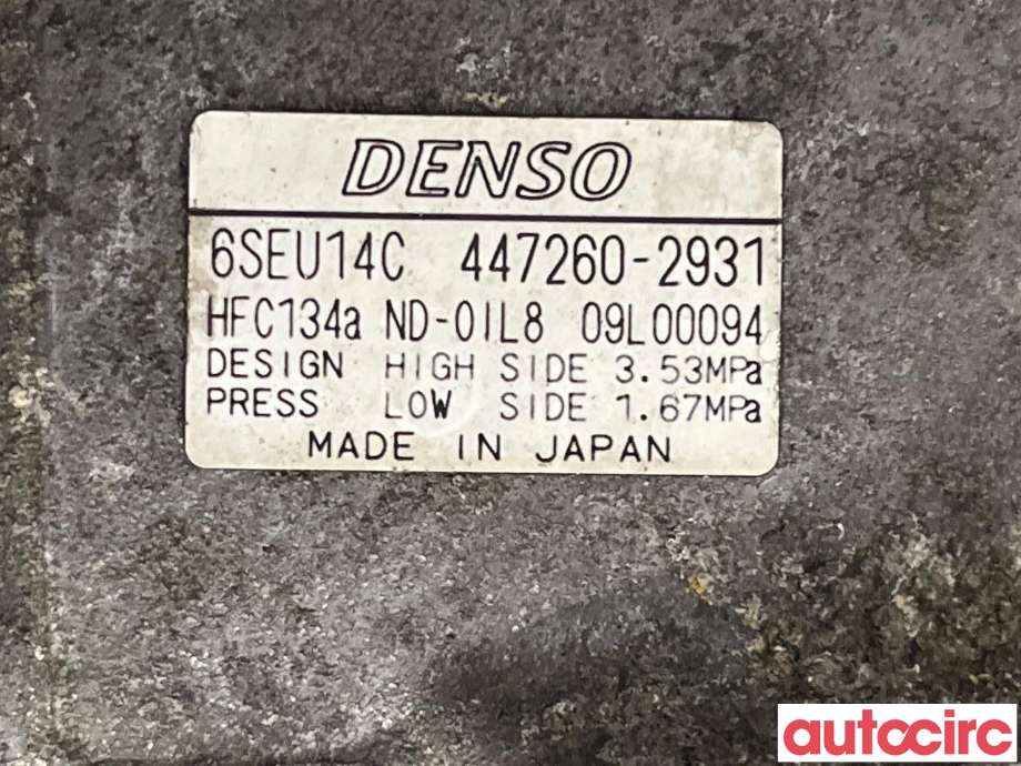 Aircondition kompressor til Toyota RAV4 2009-2013 (Type III, Fase 2)  (TOYOTA|8831042310|447260-2931|)
