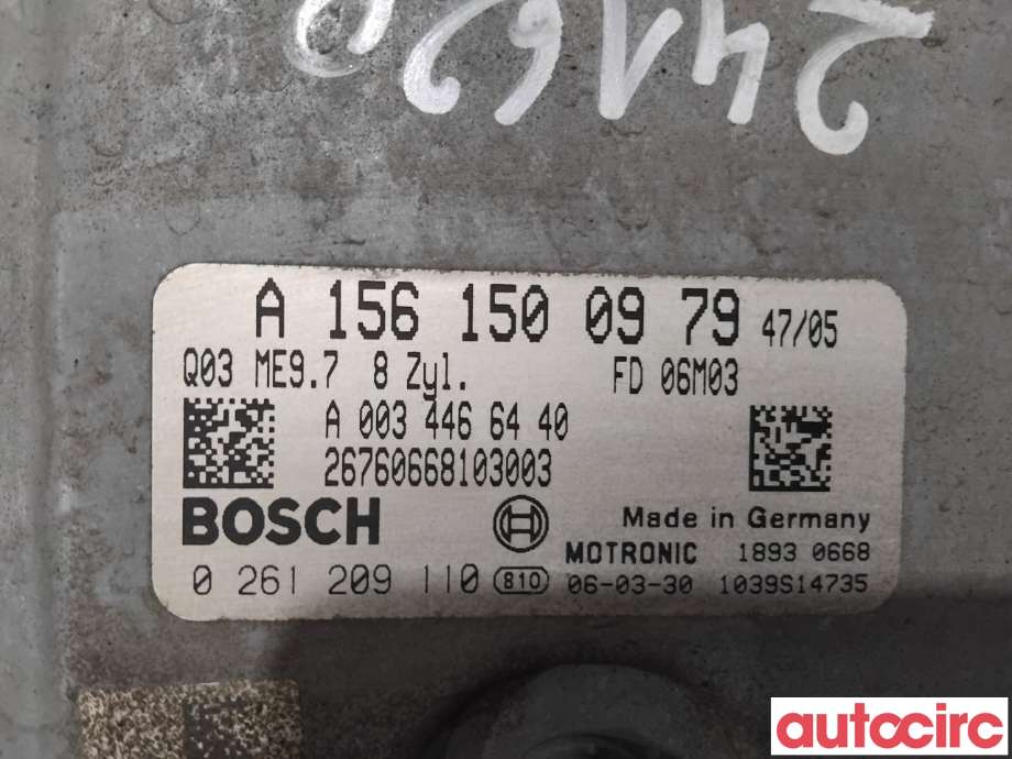 Styreenhet motor til Mercedes ML 2005-2011 (W164) (W164) (MERCEDES|A1569000900|0261209110|A1561500979)