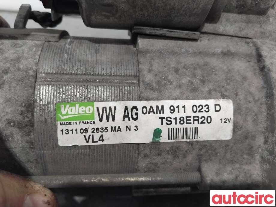 Starter diesel til VW Golf VI 2008-2012  (VOLKSWAGEN|0AM911023DX|TS18ER20|0AM911023D)